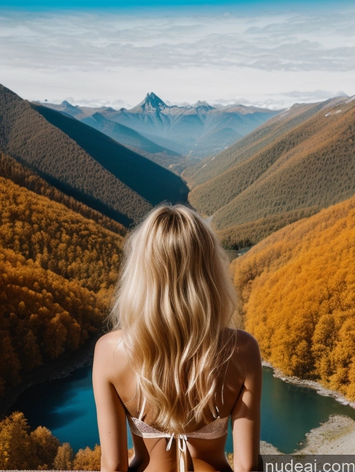 related ai porn images free for One Perfect Boobs Perfect Body 18 Blonde Long Hair German Surrealist Lingerie Model Seductive Back View Blouse Mountains