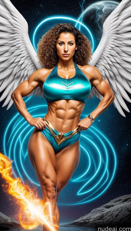 related ai porn images free for Bodybuilder Muscular Abs Busty Several Curly Hair Surrealist Hawkgirl Israel Powering Up