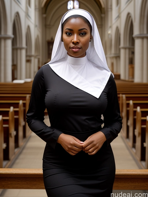 related ai porn images free for African Busty Big Ass Thick Big Hips Perfect Body Short Hair 30s One Detailed Church Nun Front View