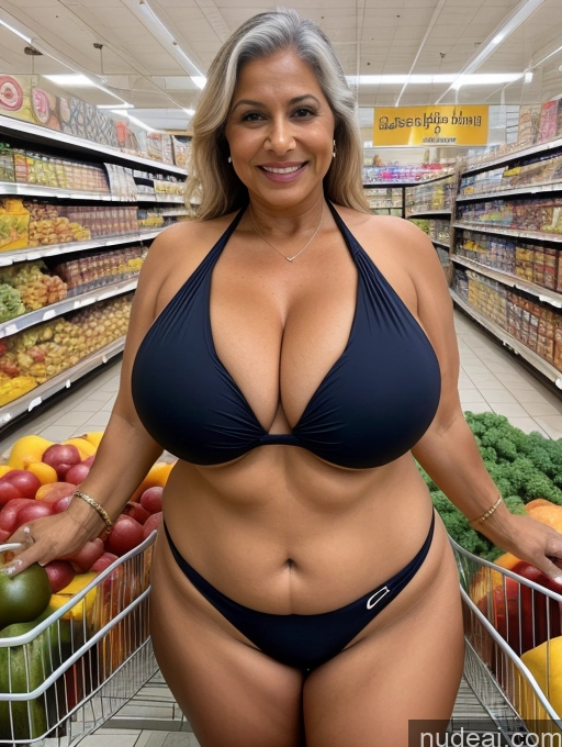 related ai porn images free for Milf One Busty Huge Boobs Tanned Skin Thick 80s Indian Front View Microkini Thong Grocery