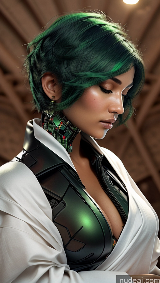 related ai porn images free for Busty Pubic Hair Tanned Skin Dark Skin French Close-up View Futuristicbot V2 Phoenixdress Huge Tits, Hard Nipples Green Hair