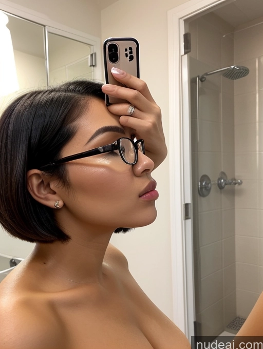 related ai porn images free for Woman One Small Tits Glasses Short 18 Pouting Lips Black Hair Short Hair Filipina Mirror Selfie Bathroom Front View Cumshot