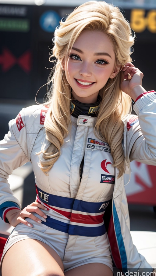 related ai porn images free for 18 Happy Blonde Slicked Egyptian Race Driver Close-up View