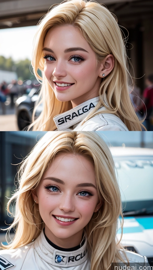 related ai porn images free for 18 Happy Blonde Slicked Egyptian Race Driver Close-up View