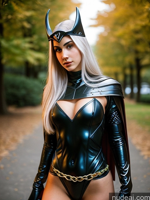 ai nude image of araffe dressed in a black leather outfit and a cape pics of Sorority Beautiful Perfect Boobs Perfect Body 18 Jewish Superhero Fantasy Armor