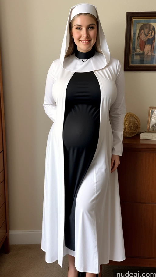 ai nude image of arafed woman in a nun costume standing in a room pics of Huge Boobs Perfect Boobs Beautiful Big Ass Thick Big Hips Perfect Body Fairer Skin Western Nun Pregnant 18 British 60s Cleavage