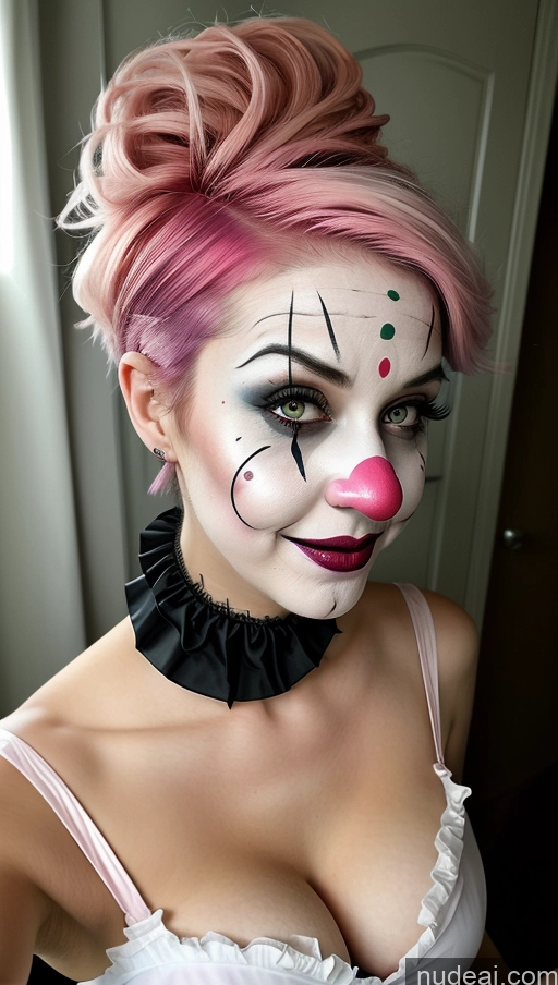 related ai porn images free for Busty Clown Halloween Futuristicbot V2 Huge Tits, Hard Nipples Pink Hair Pixie Laughing