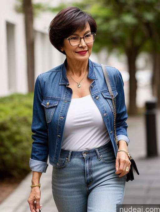 related ai porn images free for Milf Perfect Boobs Perfect Body Beautiful Glasses 70s Seductive Short Hair Chinese Casual Jeans Jacket Shirt Professor Secretary Stylish Cleavage Detailed