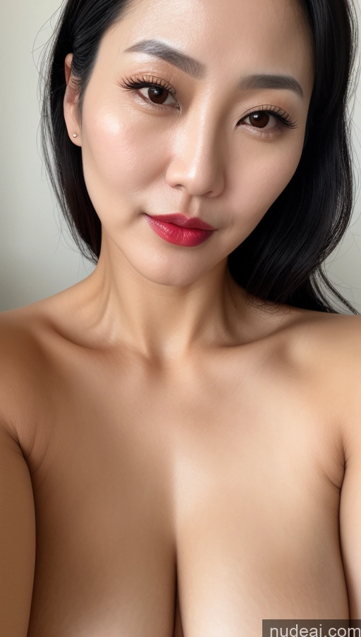 related ai porn images free for Woman One Perfect Boobs Beautiful Lipstick 40s Black Hair Slicked Korean Close-up View