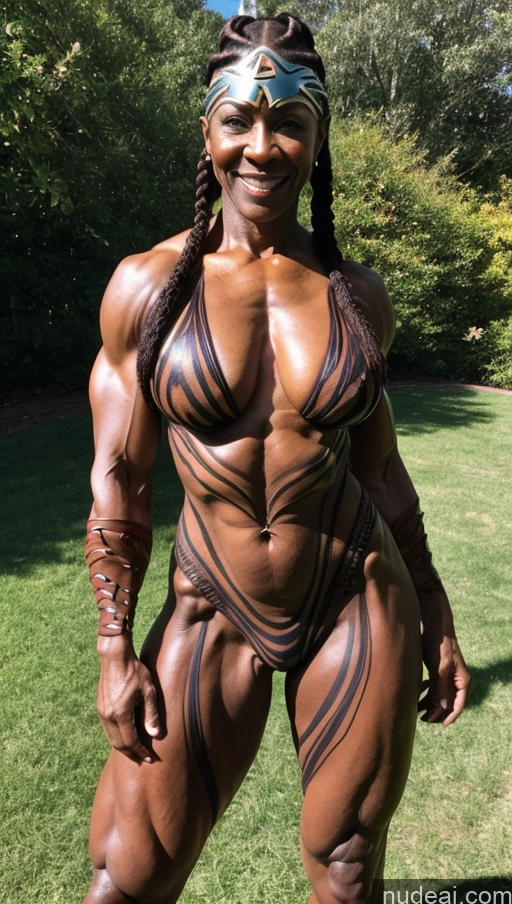 related ai porn images free for Milf Muscular Abs Thick Dark Skin Braided Pubic Hair Big Ass Bodypaint Superhero 50s