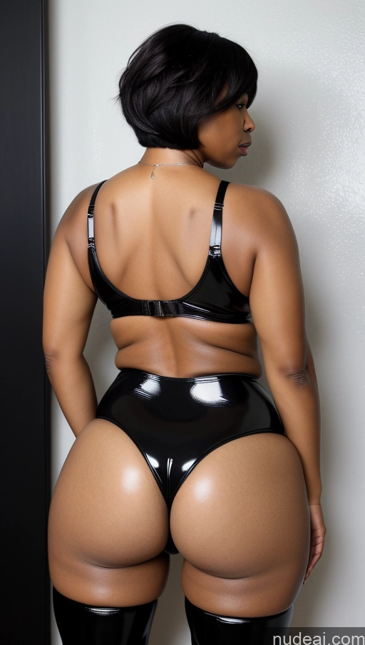 related ai porn images free for Milf One Big Ass Thick Big Hips 40s Serious Short Hair Black Back View Busty Detailed Latex Thong