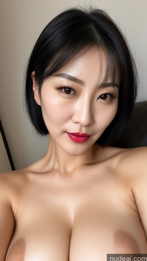 related ai porn images free for One Beautiful Lipstick 40s Black Hair Slicked Korean Woman Close-up View Detailed Perfect Boobs