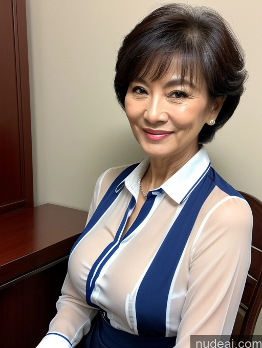 related ai porn images free for Milf Perfect Body Perfect Boobs Beautiful 70s Pixie Chinese Blouse Secretary Professor Casual Shirt Cleavage Detailed