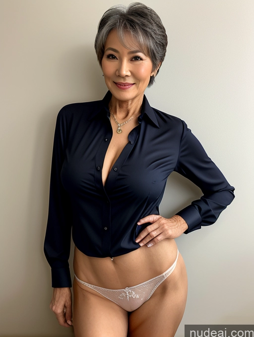 related ai porn images free for Milf Perfect Body Perfect Boobs Beautiful 70s Pixie Chinese Blouse Secretary Professor Casual Shirt Cleavage Detailed Partially Nude