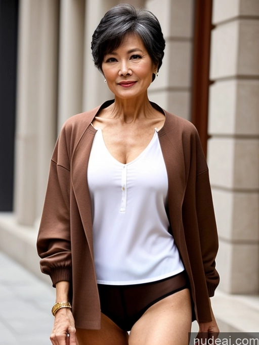 related ai porn images free for Milf Perfect Body Perfect Boobs Beautiful 70s Pixie Chinese Blouse Secretary Professor Casual Shirt Detailed Partially Nude Jacket Sweater