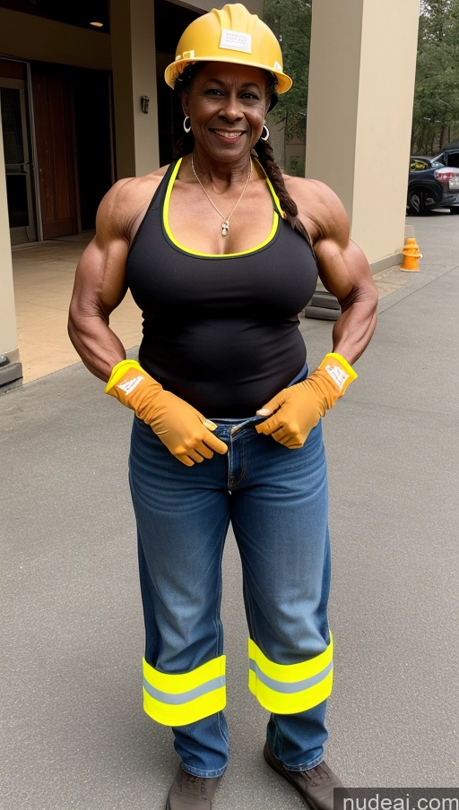 related ai porn images free for Muscular Abs Milf 80s Braided Gloves Dark Skin Hat Jeans Black Thick Shirt Construction Worker