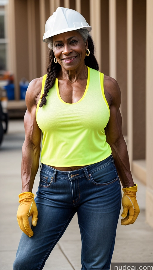 related ai porn images free for Muscular Abs Milf 80s Braided Gloves Dark Skin Hat Jeans Black Thick Shirt Construction Worker