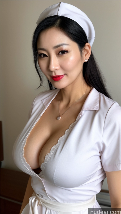 related ai porn images free for Woman One Perfect Boobs Beautiful Lipstick 40s Black Hair Slicked Korean Close-up View Nurse Cleavage