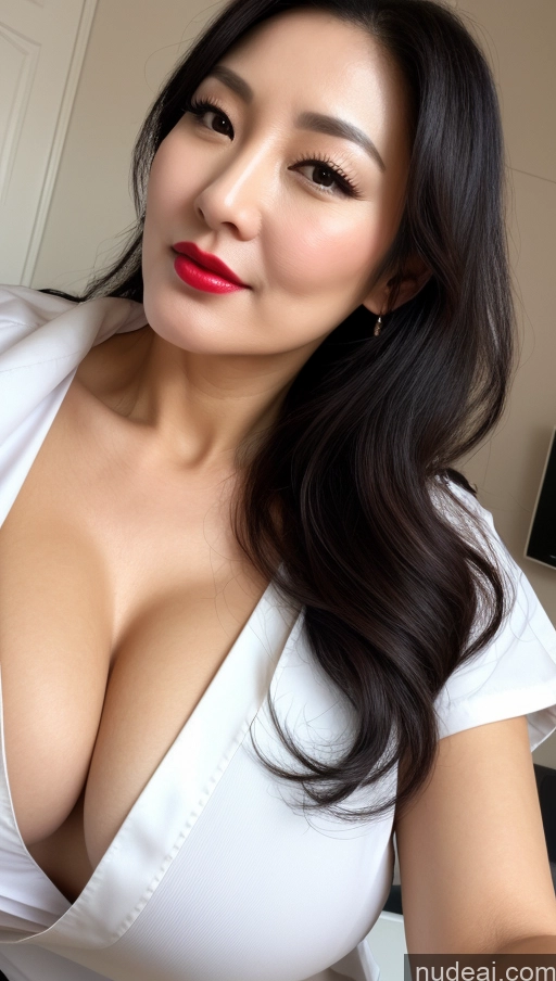 related ai porn images free for Woman One Perfect Boobs Beautiful Lipstick 40s Black Hair Korean Close-up View Nurse Cleavage Dress