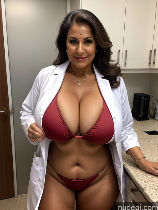 related ai porn images free for Milf One Busty Huge Boobs Thick Tanned Skin 80s Indian Front View Microkini Thong Vampire Lab Coat Doctor