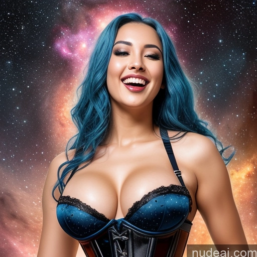 related ai porn images free for Lingerie Model One Small Tits Perfect Body 30s Happy Laughing Sexy Face Ahegao Blue Hair Straight Black Stargazing Hell Front View Corset Cosplay