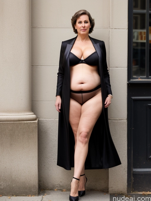 ai nude image of pregnant woman in black lingersuit and black coat posing for picture pics of Busty Big Ass Fat Big Hips 60s Brunette Pixie White Milf Full Frontal Beer Belly Pubic Hair Hairy Women High Heels Sexy Face Nude No Panties Under Pantyhose Street Tailcoat Tall Long Legs