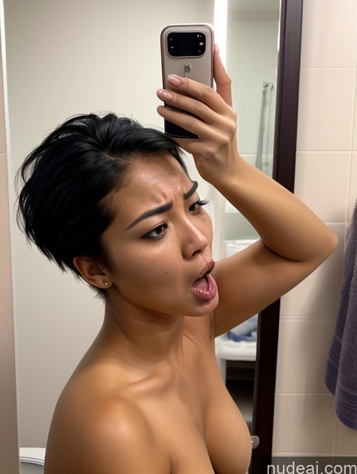 related ai porn images free for 18 Tanned Skin Black Hair Asian Mirror Selfie Bathroom Front View Blowjob Nude Pixie Angry Ahegao One Woman