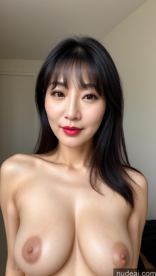 related ai porn images free for Woman One Perfect Boobs Beautiful Lipstick Black Hair Slicked Korean Close-up View 40s