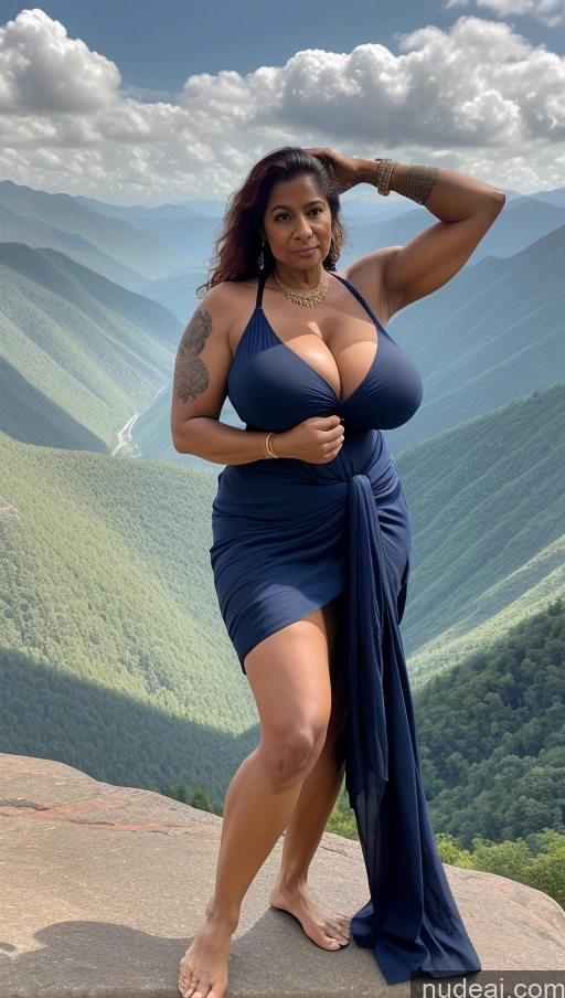 related ai porn images free for Milf Busty Huge Boobs Beautiful Tattoos Muscular Big Ass Abs Thick Big Hips Tall Dark Skin 60s Seductive Ginger Indian Front View T-pose Blouse Sari Detailed Sexy Face One Mountains