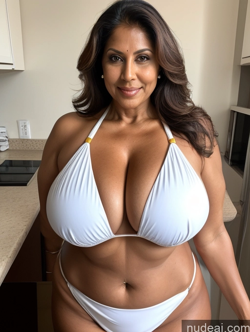 related ai porn images free for Milf One Busty Huge Boobs Thick Tanned Skin 60s Indian Front View Microkini Thong Doctor