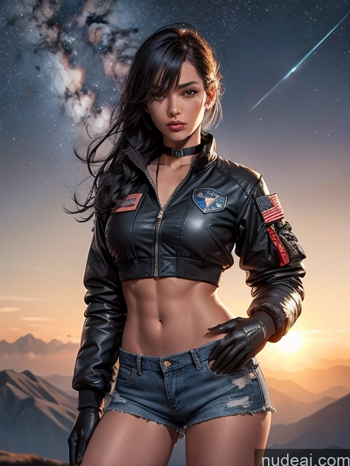 related ai porn images free for Model Abs Perfect Body Tanned Skin Bangs Filipina Bomber Choker Gloves Jacket Military Pilot Sci-fi Armor Traditional GZCfinal Topless Woman Breasts Stargazing Daisy Dukes Space Suit Mountains