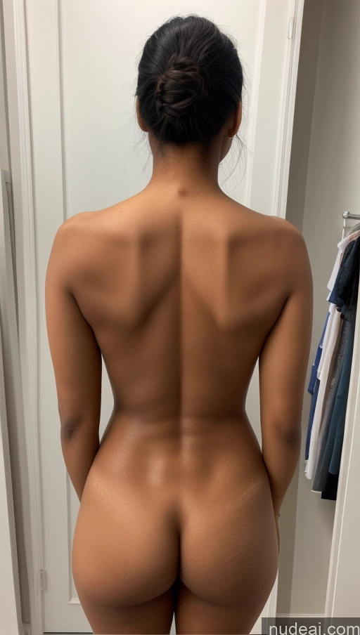 ai nude image of arafed woman standing in a bathroom with her back turned pics of Beautiful Perfect Body Thick 30s Indian Straight Skin Detail (beta) Back View Changing Room