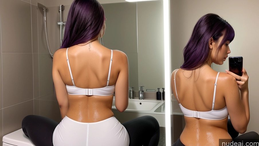 related ai porn images free for Woman One Busty Perfect Boobs Beautiful Big Ass Big Hips Tall Perfect Body 18 Purple Hair Bangs Asian Mirror Selfie Cleavage Jewelry Dark Lighting Seductive Bathroom Bathing Back View Yoga Pants