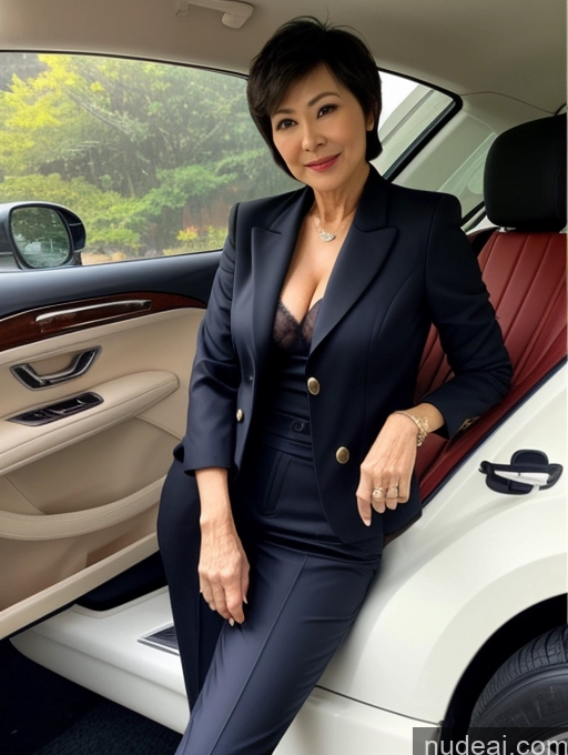 related ai porn images free for Milf Perfect Boobs Beautiful Perfect Body Short Hair 70s Chinese Car Bra Jacket Professor Stylish Suit Cleavage Detailed Sexy Face