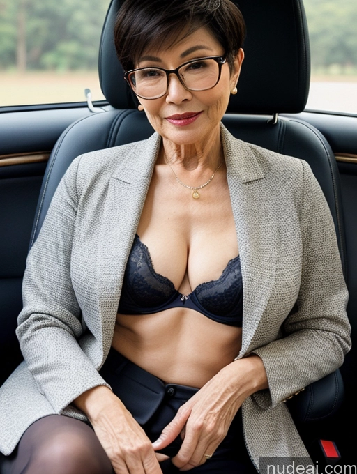 related ai porn images free for Milf Perfect Boobs Beautiful Glasses Perfect Body Short Hair 70s Chinese Car Bra Jacket Professor Stylish Suit Cleavage Detailed Sexy Face