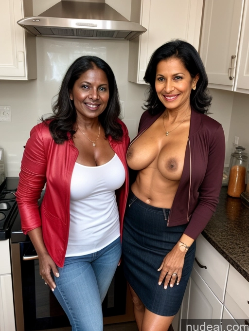 related ai porn images free for Milf Two Perfect Boobs Perfect Body Dark Skin 70s Indian Kitchen Jacket Jeans Professor Secretary Cleavage Partially Nude Detailed