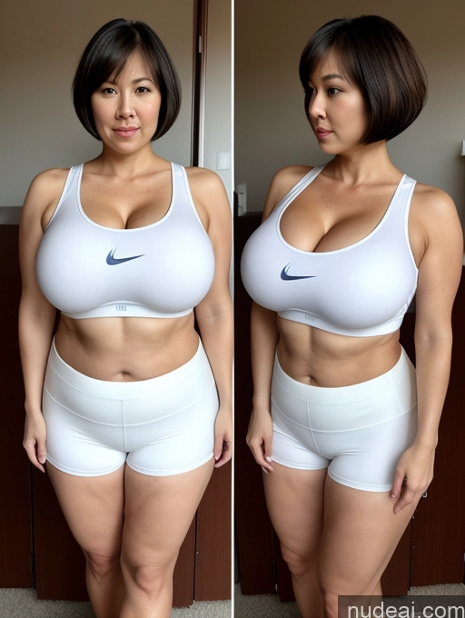 related ai porn images free for Milf One Huge Boobs Big Ass Big Hips Abs Thick Fat Beautiful Fairer Skin Tanned Skin 20s Short Hair Asian Front View Short Shorts Sports Bra