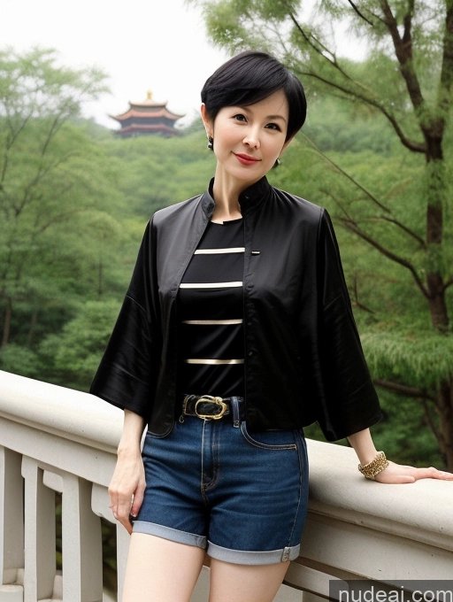 related ai porn images free for Fairer Skin Milf 40s Short Skinny Chinese Black Hair Pixie 90s