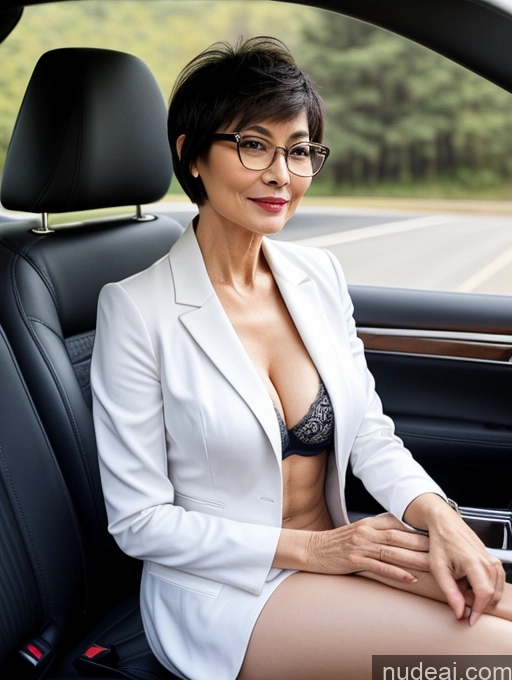 related ai porn images free for Milf Perfect Boobs Beautiful Glasses Perfect Body Short Hair 60s Chinese Car Bra Jacket Professor Stylish Suit Cleavage Detailed Sexy Face