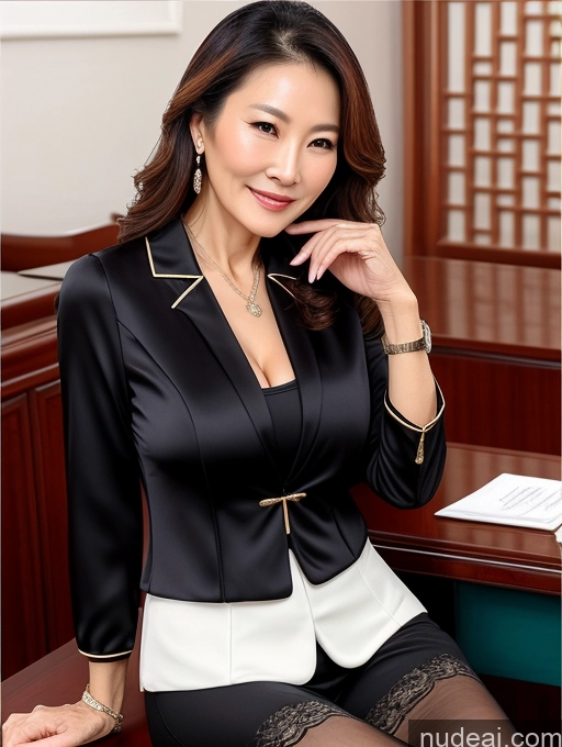 related ai porn images free for Perfect Boobs Beautiful Perfect Body 70s Chinese Blouse Bra Jacket Professor Stylish Suit Cleavage Detailed Milf