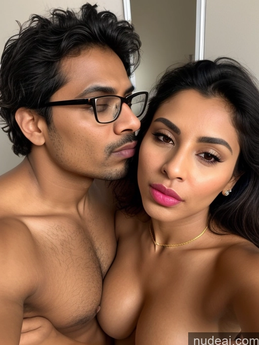 related ai porn images free for Two Woman + Man Glasses Pubic Hair Dark Skin 30s Pouting Lips Indian Messy Changing Room Blowjob Sari Topless Gold Jewelry Perfect Boobs Serious Mirror Selfie Close-up View