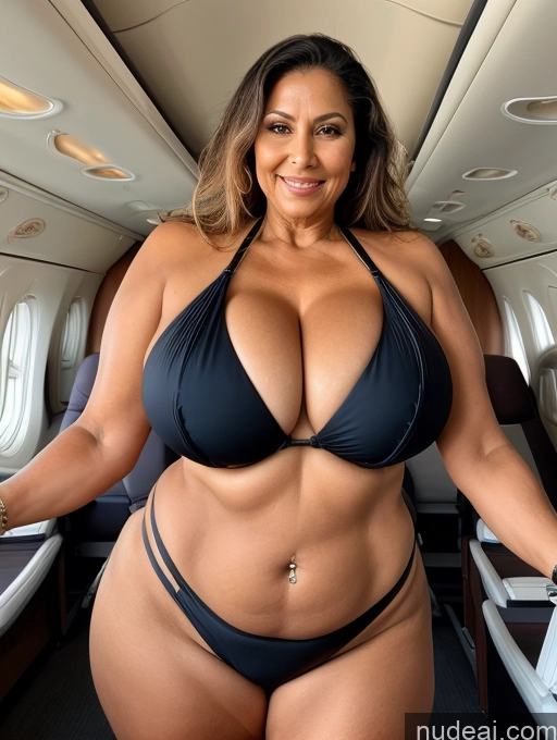 related ai porn images free for Milf One Busty Huge Boobs Thick Tanned Skin 70s Front View Microkini Thong Brazilian Flight Attendant