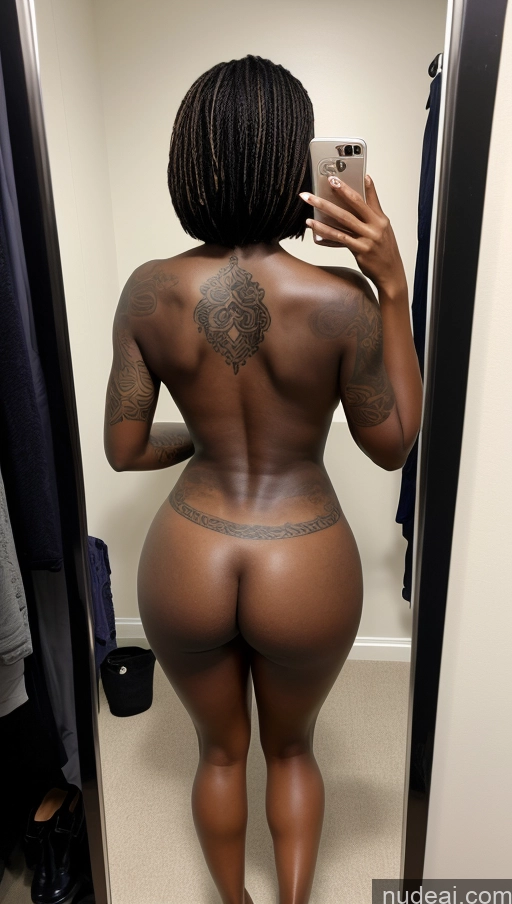 related ai porn images free for Milf Tattoos Dark Skin Small Tits Big Ass 30s Seductive Blonde Bobcut African Mirror Selfie Changing Room Back View Spreading Legs Nude