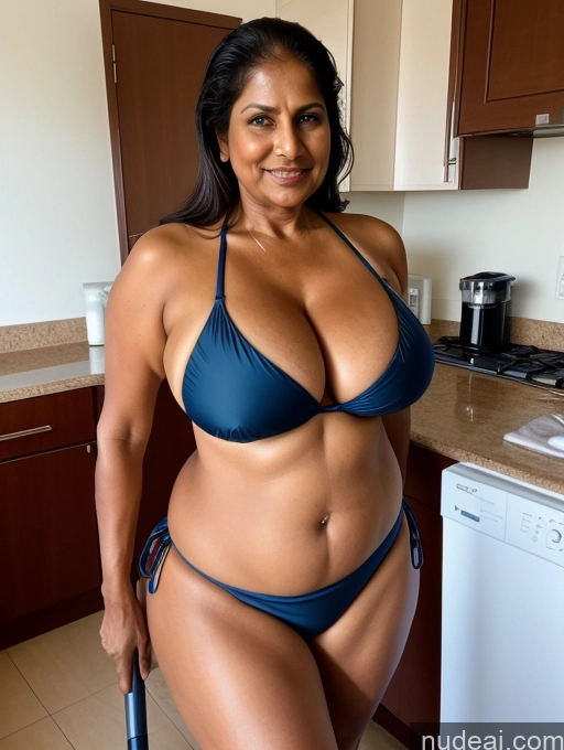 related ai porn images free for Milf One Busty Huge Boobs Thick Tanned Skin 60s Indian Front View Maid Microkini Thong