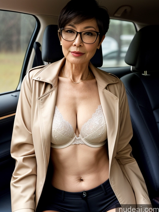 related ai porn images free for Milf Perfect Boobs Beautiful Glasses Perfect Body Short Hair 60s Chinese Car Bra Jacket Professor Stylish Suit Cleavage Dark Lighting Detailed Sexy Face