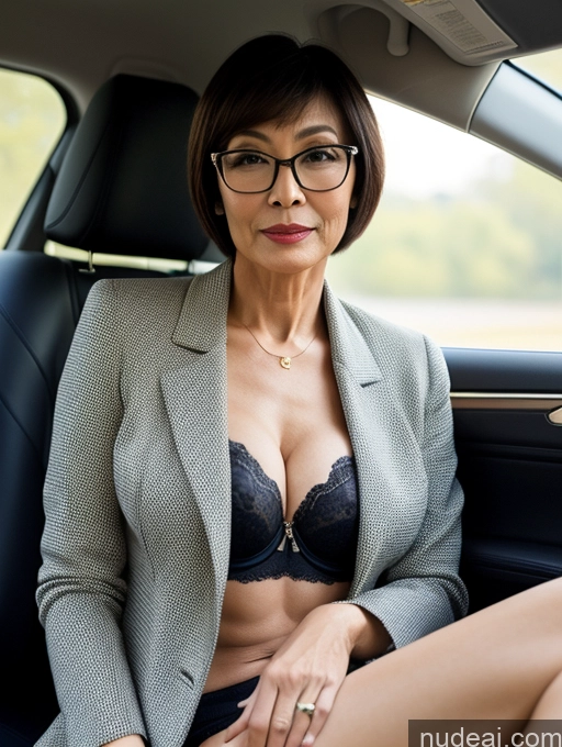 related ai porn images free for Milf Perfect Boobs Beautiful Glasses Perfect Body Short Hair 60s Chinese Car Bra Jacket Professor Stylish Suit Cleavage Dark Lighting Detailed Sexy Face