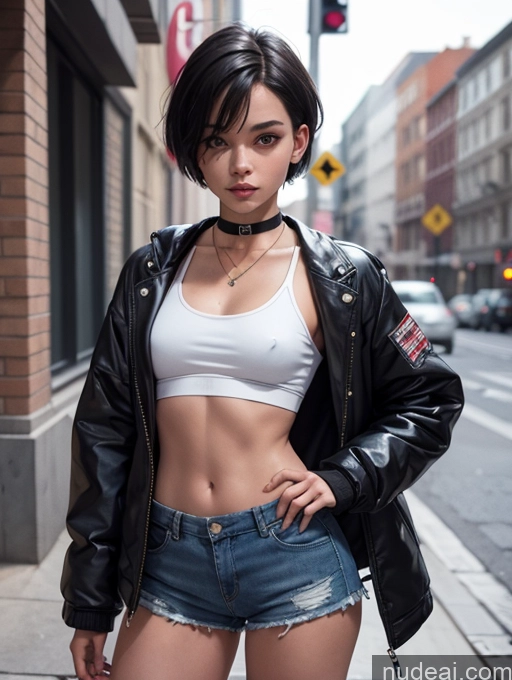 related ai porn images free for Sorority Beautiful Short Short Hair Tanned Skin 3d Street 90s Choker Parka Short Shorts Topless Woman Breasts Sports Sports Bra