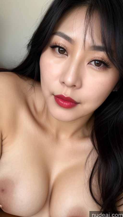 related ai porn images free for Woman One Beautiful Lipstick Black Hair Close-up View Perfect Boobs 40s Korean