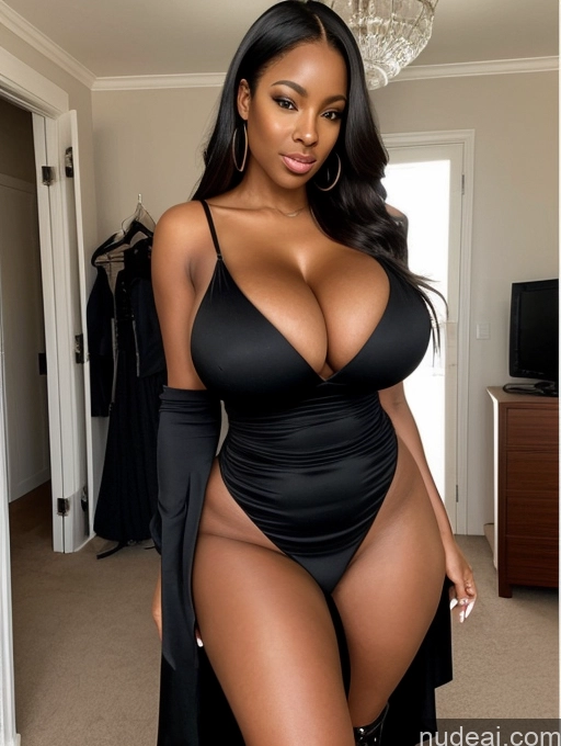 related ai porn images free for Woman One Huge Boobs Perfect Boobs Big Ass Thick Big Hips Perfect Body 30s Seductive Black Hair Long Hair African Cleavage Boots Front View Dress