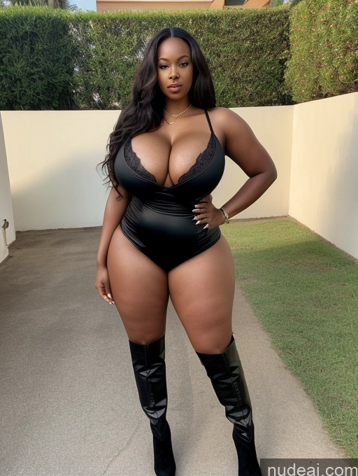 related ai porn images free for Woman One Huge Boobs Perfect Boobs Big Ass Thick Big Hips Perfect Body 30s Seductive Black Hair Long Hair African Cleavage Boots Front View Dress